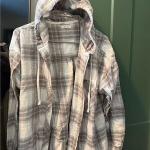 Maurices Gray Plaid Shirt